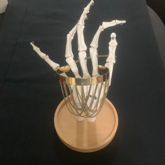 Gold adjustable armband with gold chains - Picture 3 of 6